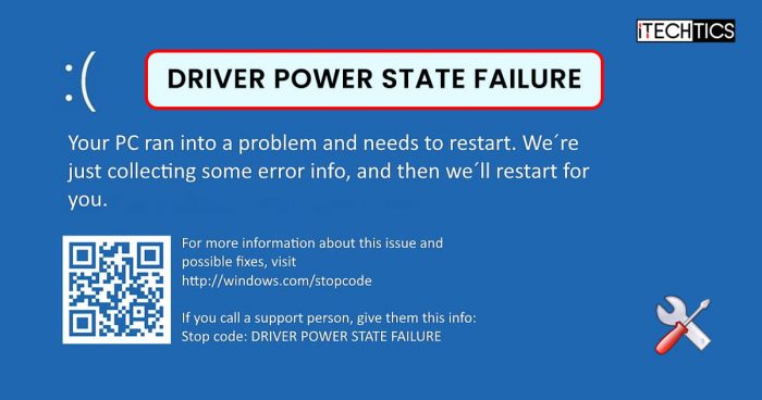Microsoft Driver Power State Failure