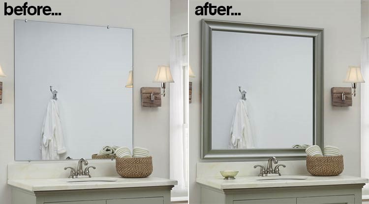 Wall Mirror Installation Using Frames