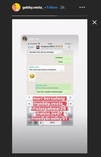 Unggahan DJ Gebby Vesta terkait penangkapan Lucinta Luna.