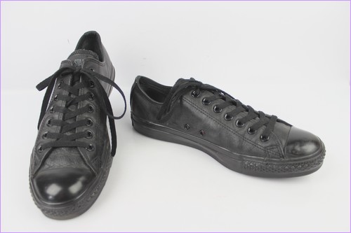 scarpe converse pelle nera