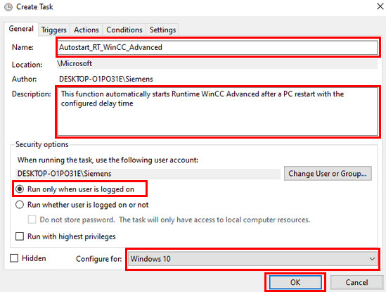 Autostart  WinCC Runtime Advanced (TIA Portal) Autostart  WinCC Runtime Advanced (TIA Portal)