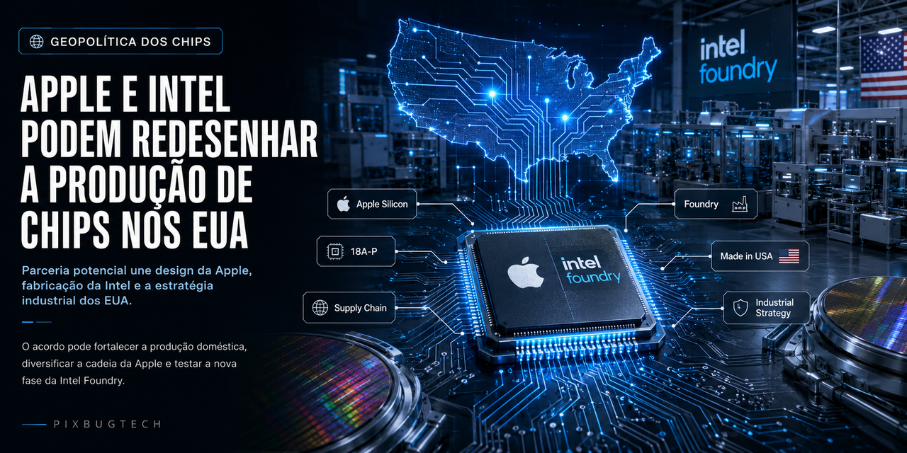 Apple e Intel podem redesenhar a produção de chips nos EUA, mas o teste real será transformar promessa política em wafer funcionando