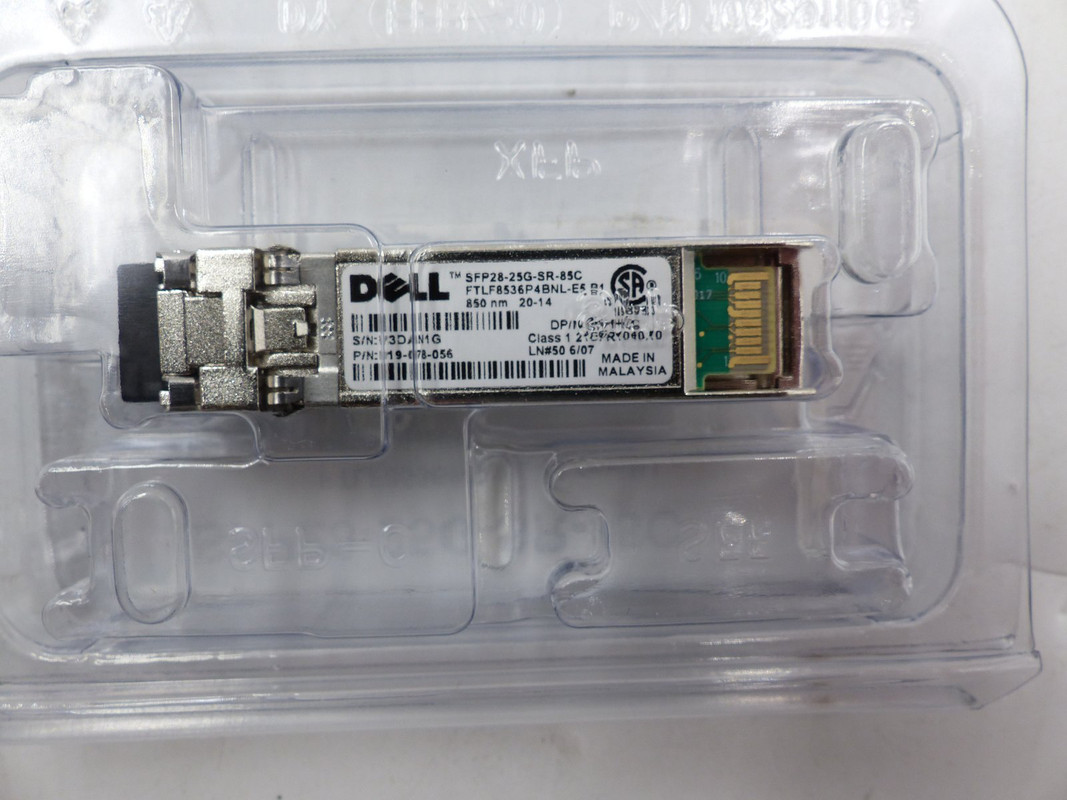 DELL 019-078-056 SFP28-25G-SR-85C FTLF8536P4BNL-E5 SFP ETHERNET TRANSCEIVER