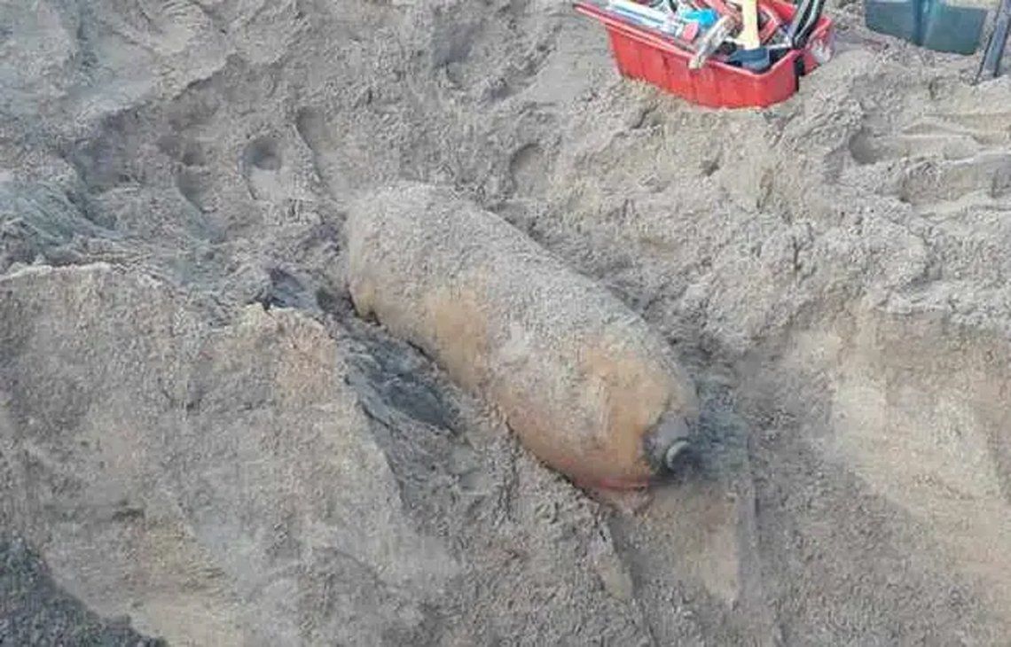 Imagen de la bomba encontrada en Nantes