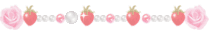 Strawberry divider with pearls and roses