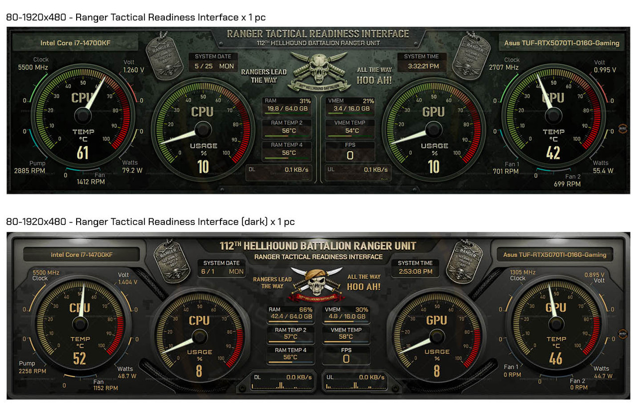 80 1920x480 Ranger Tactical Readiness Interface (bundle)