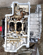 15 upper oil pan installed