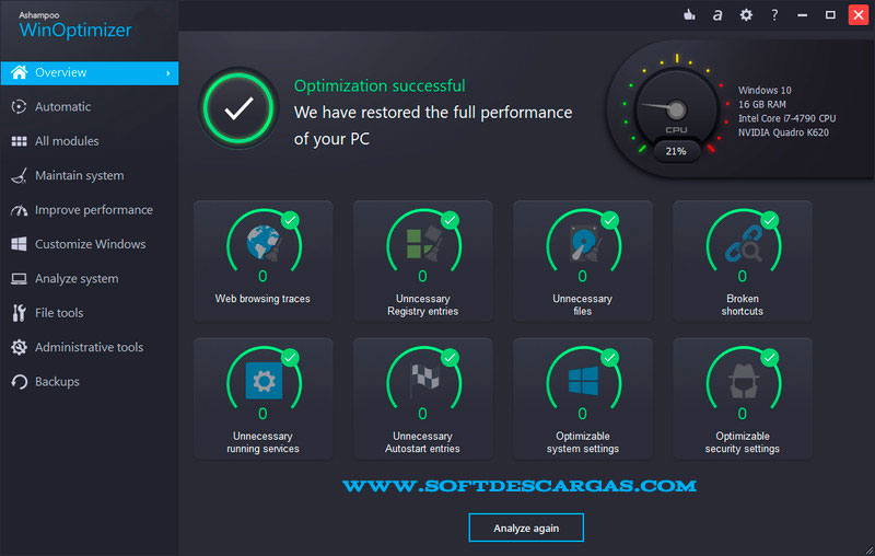 Ashampoo WinOptimizer 18 Full Ashampoo WinOptimizer 18 Full