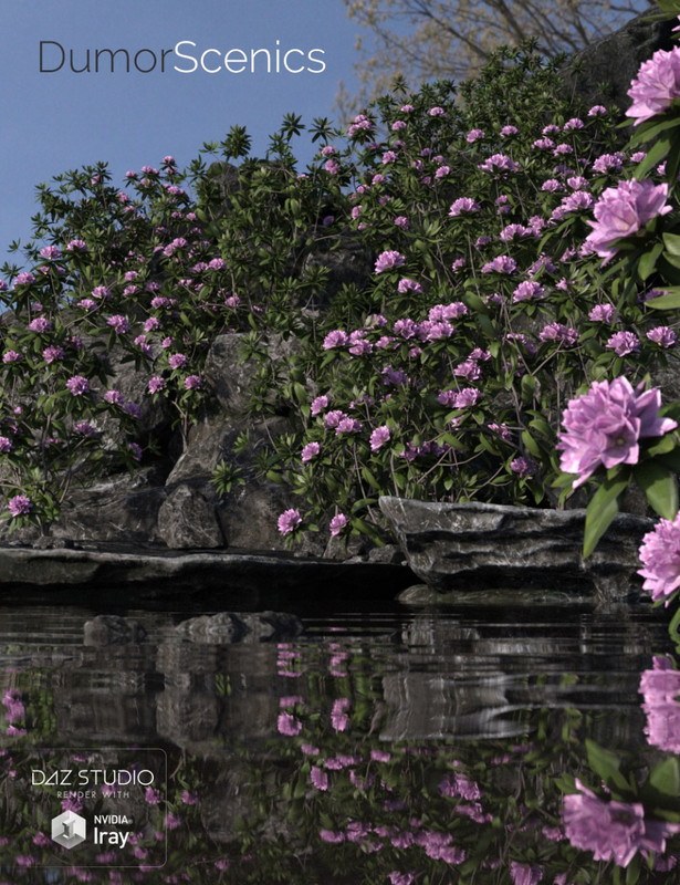 dumor scenics rhododendrons daz3d