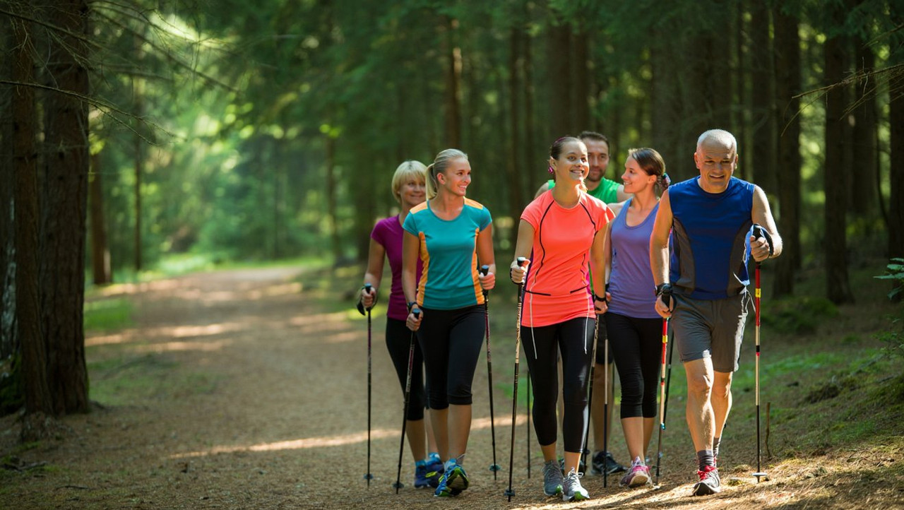 Скандинавская ходьба как способ замедлить старение организма - активные люди