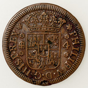 4 maravedís. Felipe V. Segovia. 1742. PAS5839