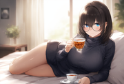 1girl, sagisawa fumika , artistcg, depth of field, shiny skin, blush,lying on th s-474513480