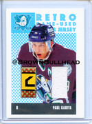 2002 03 ITG Parkhurst Retro Stick Jersey RSJ 12 Paul Kariya Mighty Ducks of Anaheim COPY 11A