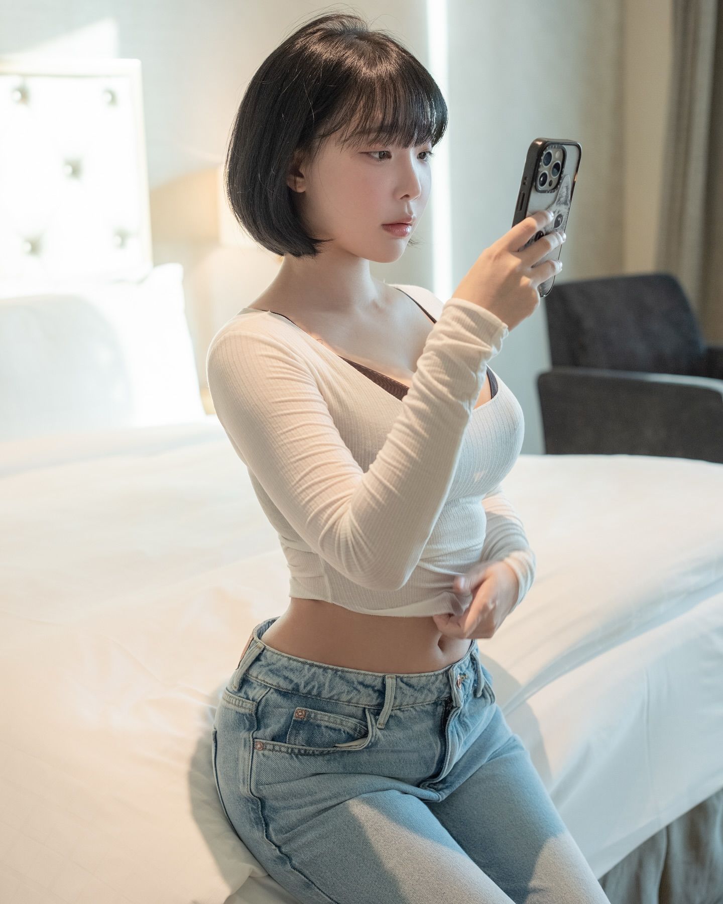 강인경姜仁卿 leaked White T-Shirt and Jeans Concept写真,简约美感(80 photos)插图7 강인경姜仁卿 leaked White T-Shirt and Jeans Concept写真,简约美感(80 photos)插图7