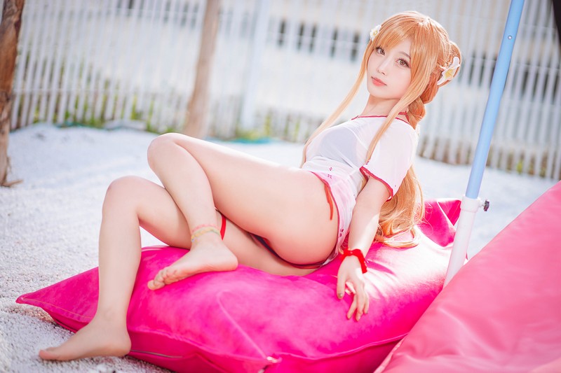 切切Celia 亚丝娜泳装 Asuna Cosplay 高清写真 21P插图