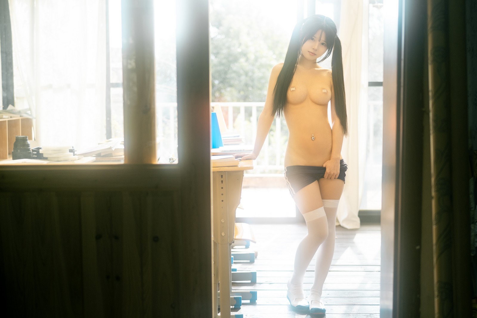 rua阮阮 春之更衣室 体操服 写真图集｜日系校园风高清摄影（47P｜469MB）插图6