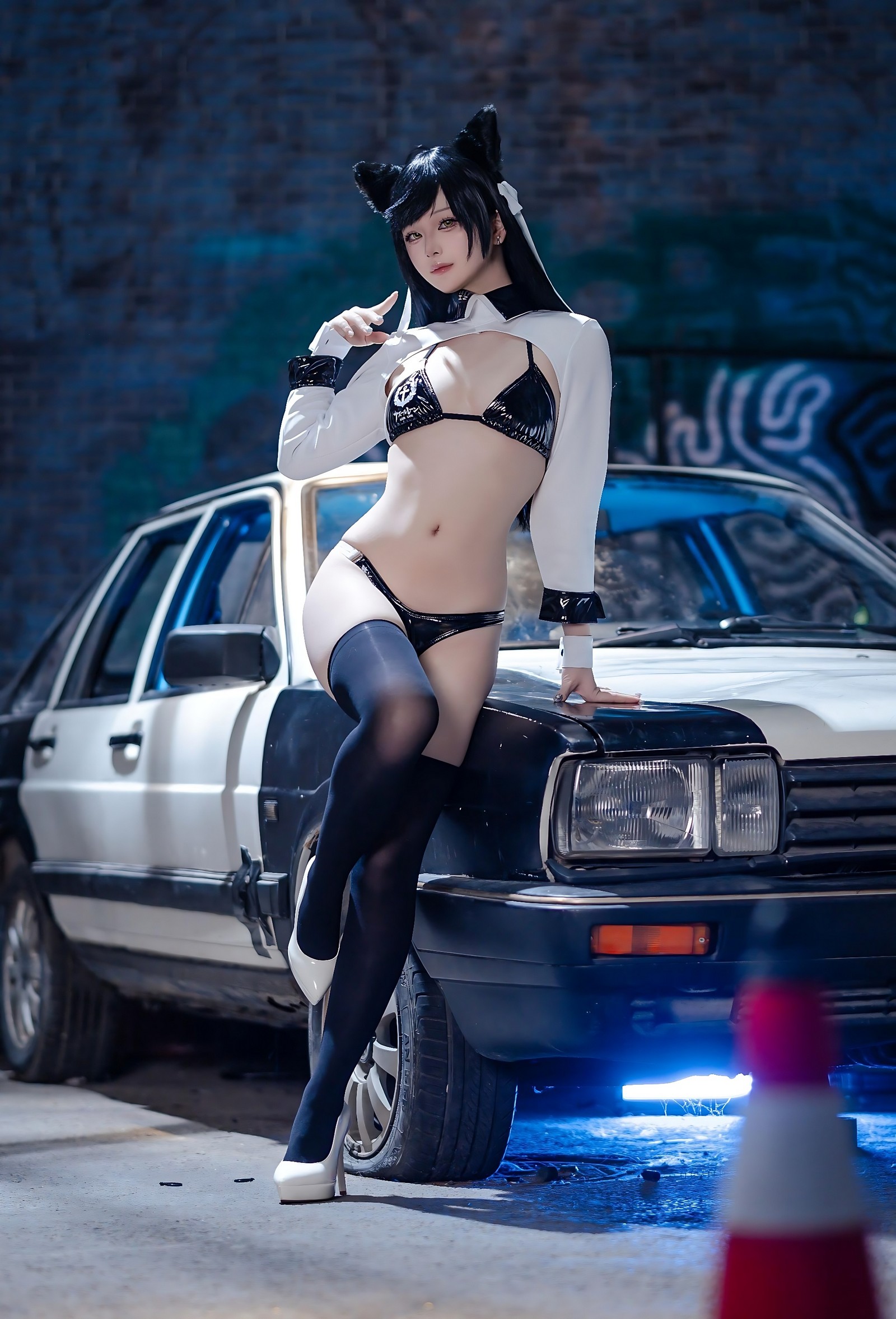 屿鱼 Yuyu 碧蓝航线 爱宕 赛车服 Cosplay 写真图集（114P｜142MB）插图4