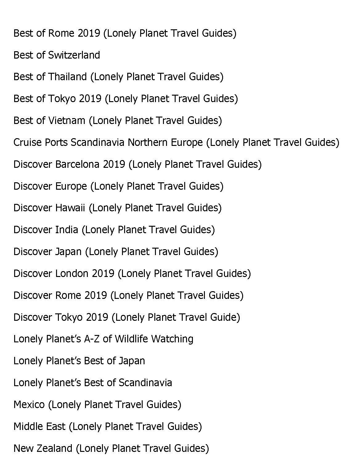 20 Lonely Planet Books Collection Pack 25