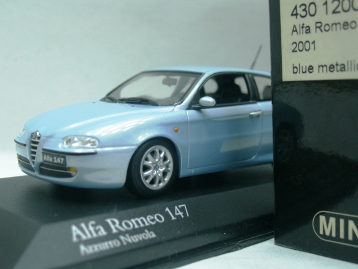 WOW EXTREMELY RARE Alfa Romeo 147 1.6 TS 2001 Azzurro Nuvola 1:43