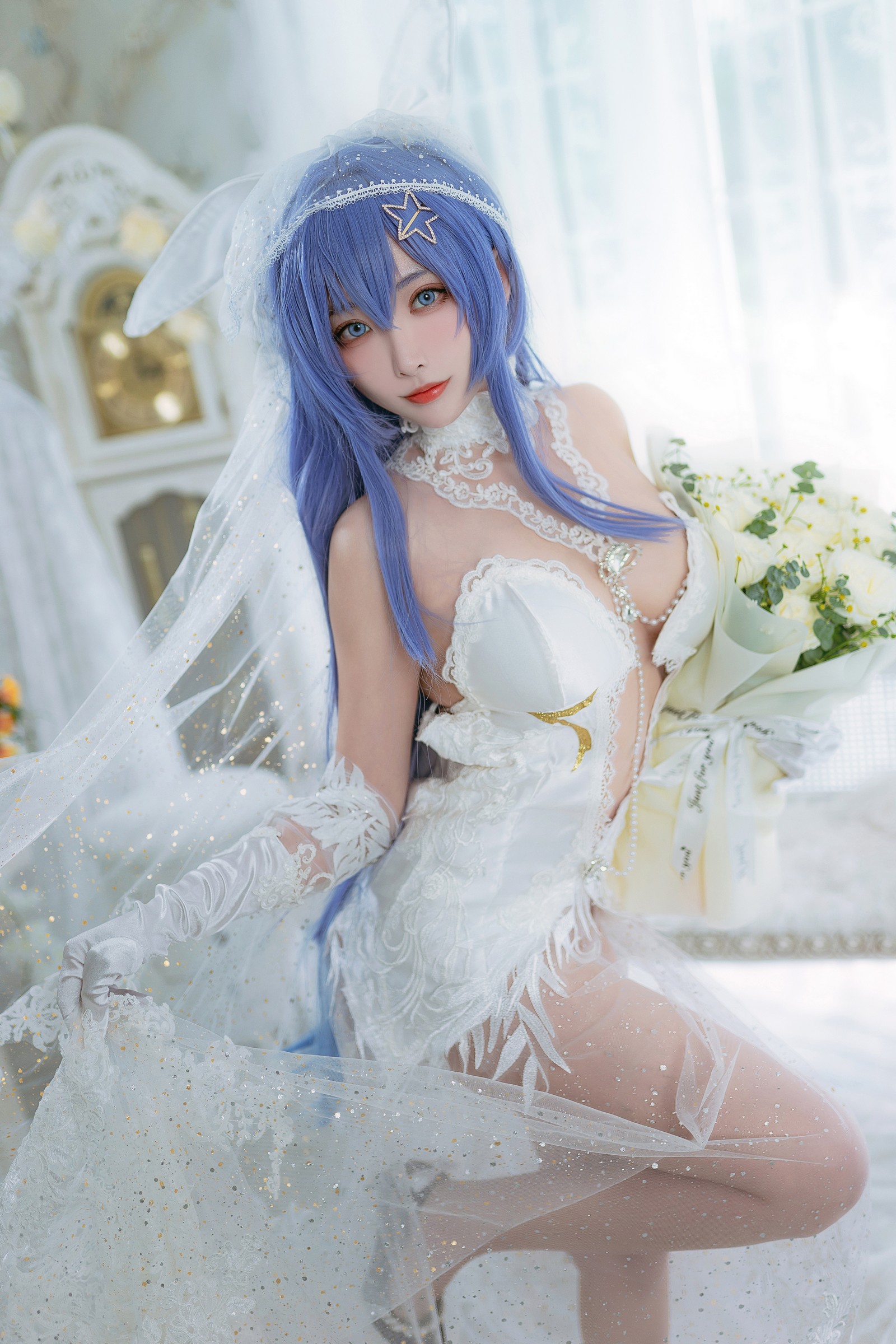 宮本桜 花园花嫁 Cosplay 写真集｜婚纱主题 高清图集（27P｜307MB）插图3