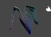 Single wave pattern in 3D space