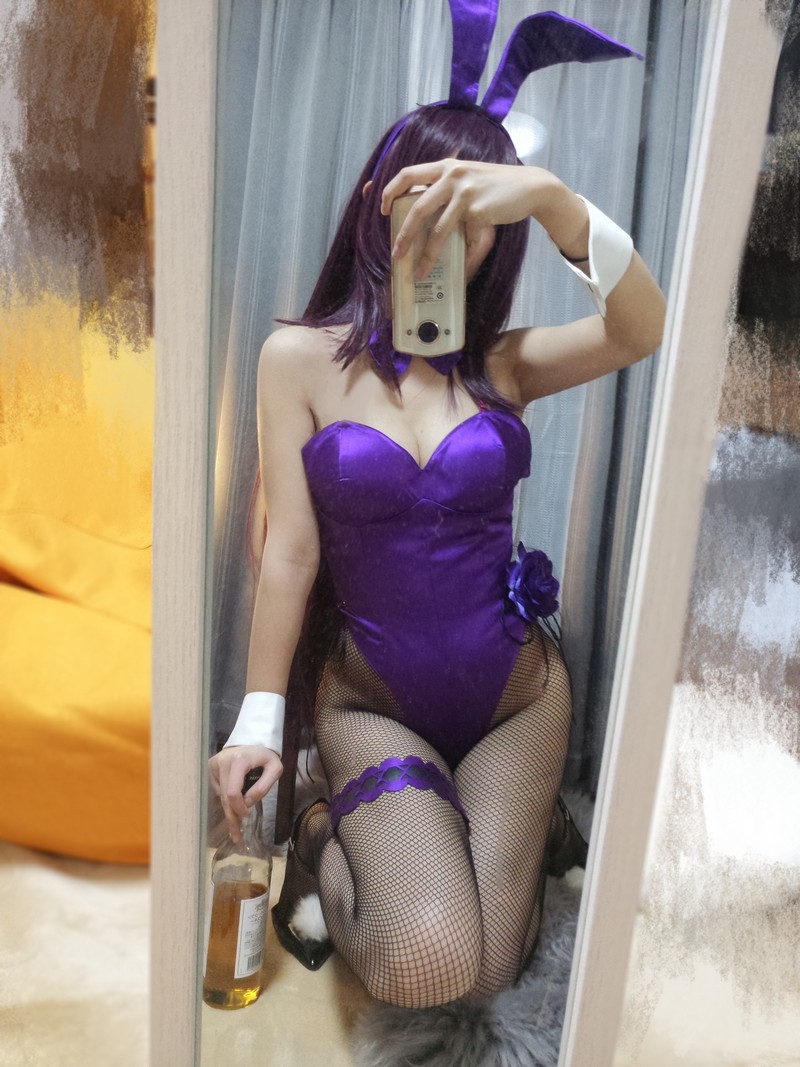 切切Celia 斯卡哈兔女郎 Scathach Bunny Cosplay 写真 17P插图8