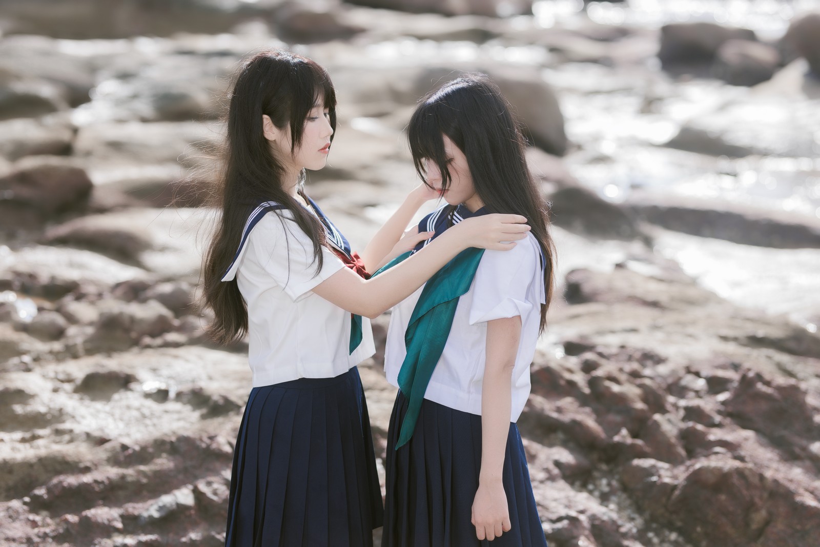 三無人型套图 × 不呆猫：水手服百合黑丝写真合集（51P／1.02G）插图6