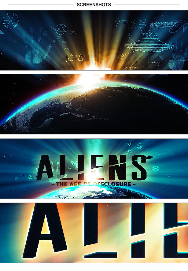 Space Intro - Alien Ufo Secrets Logo - 2