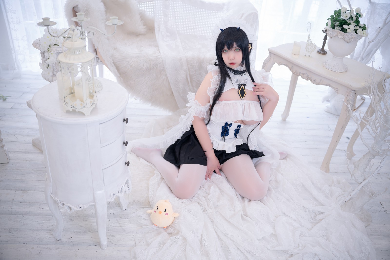 Meroko_魅瞳 – 碧蓝航线 不挠 女仆 Cos 写真（53P-744.2M）慵懒女仆主题高清图集插图4