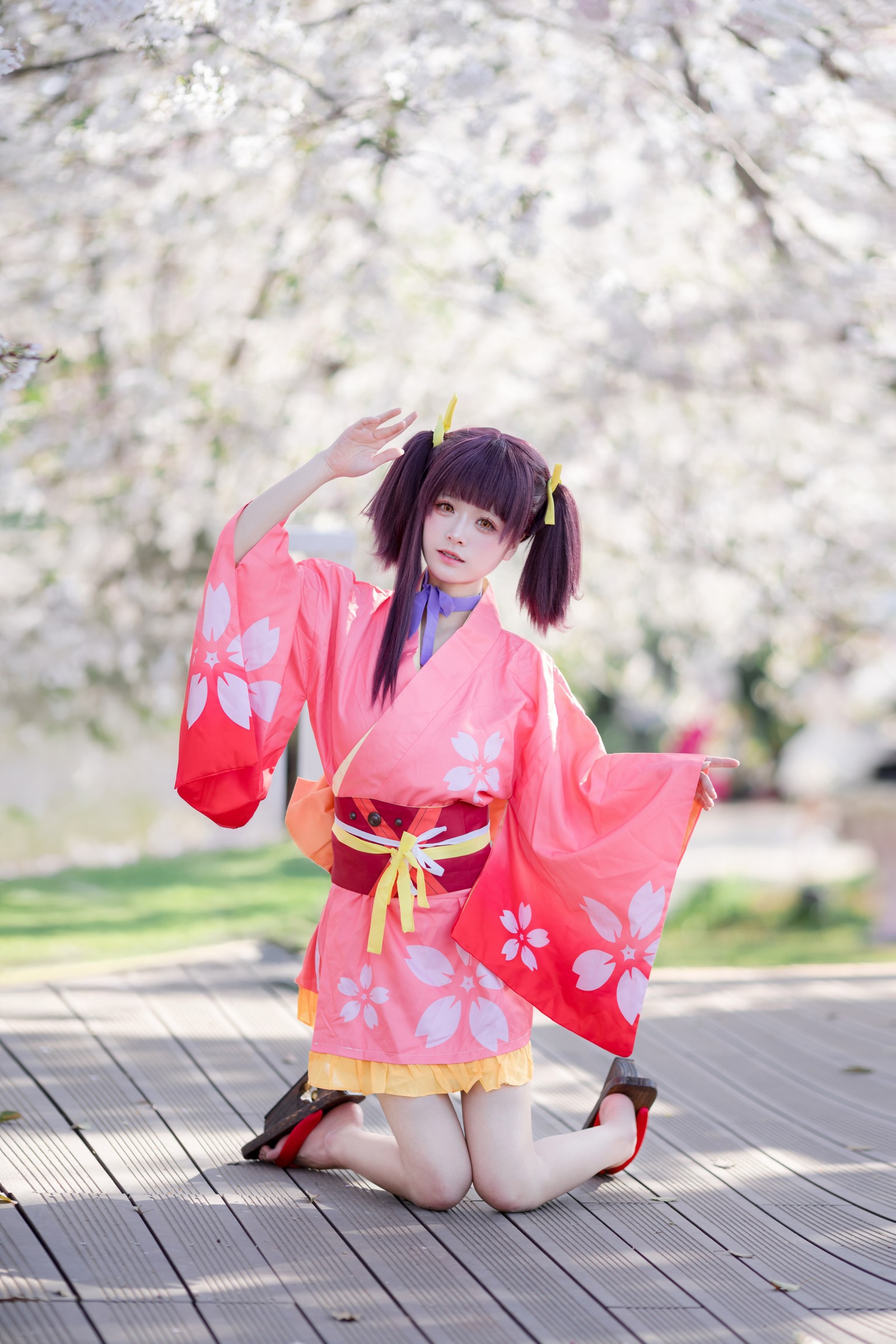 九柒喵 – 甲铁城的卡巴内瑞 无名和服 COS（34P-145M）和风主题高质写真插图2