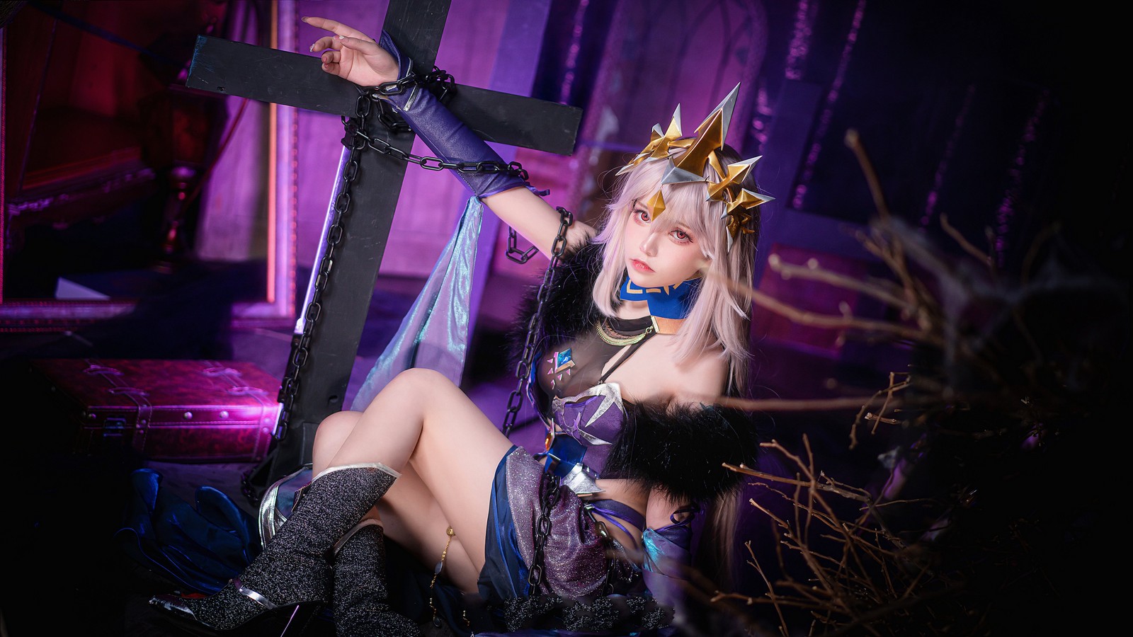 六二二同学 方舟圣女 Cosplay 写真集｜明日方舟风格摄影（13P｜23MB）插图5