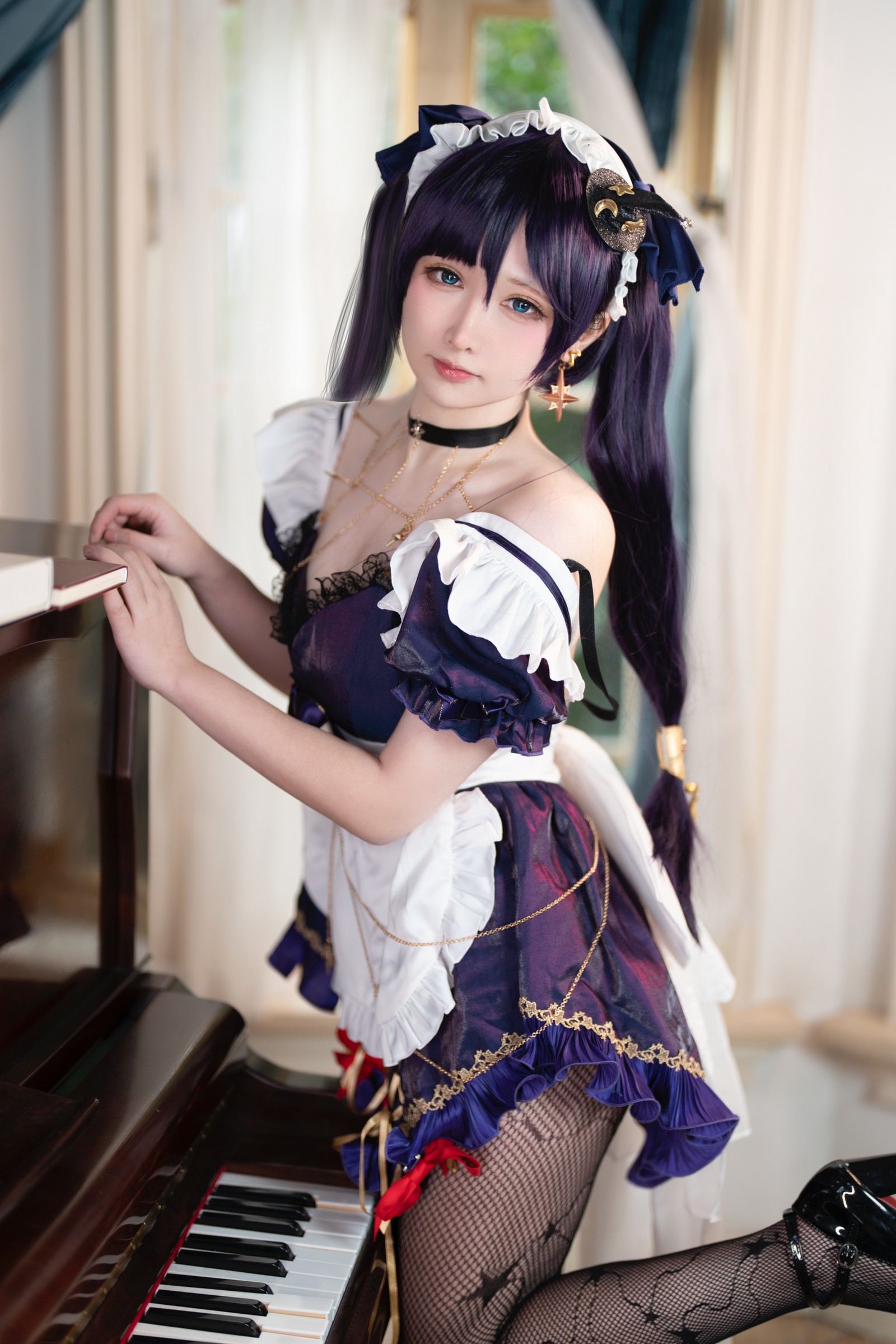 樱梨梨 莫娜 女仆 Cosplay 写真集｜原神角色高清图集（34P｜135MB）插图