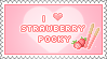 i heart strawberry pocky stamp