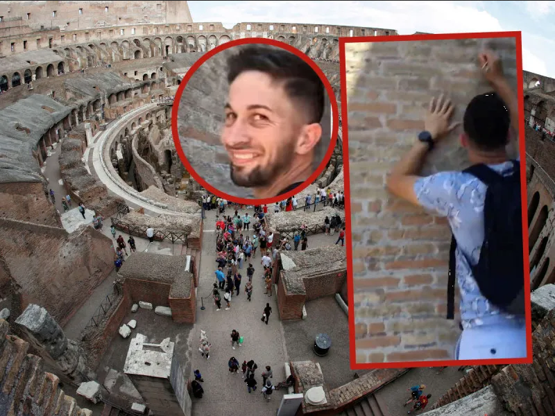 Turista que rayó el Coliseo Romano habla tras las críticas en su contra