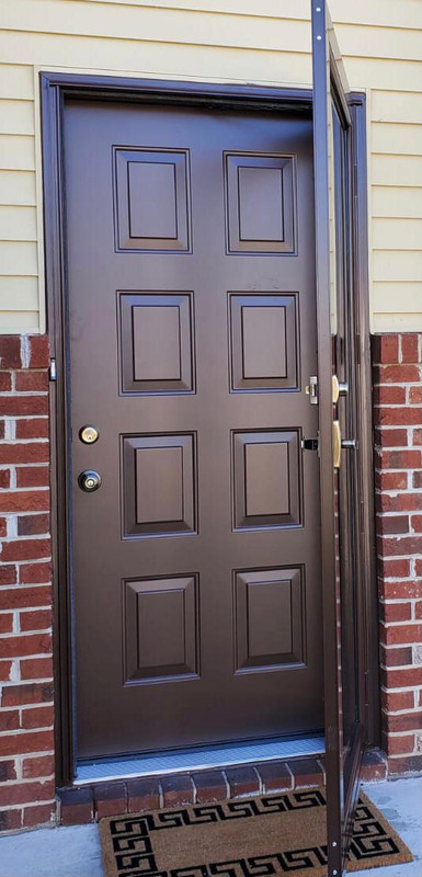 brown new doors