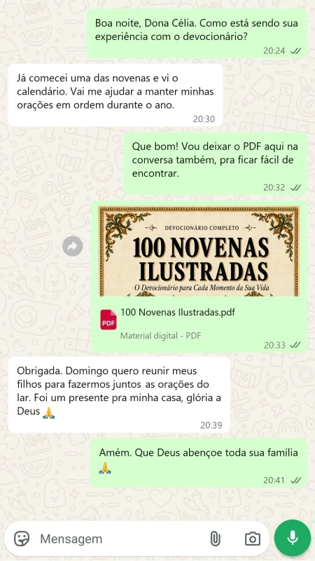 Depoimento no WhatsApp