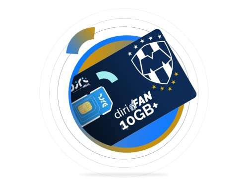 Amazon - Diri SIM Recargable con 10 Días de Servicio Fan Rayados 
