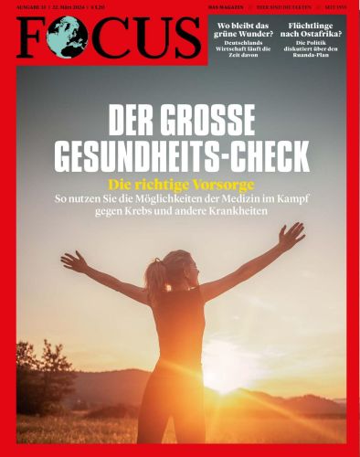 Cover: Focus Nachrichtenmagazin No 13 vom 22  M&auml;rz 2024