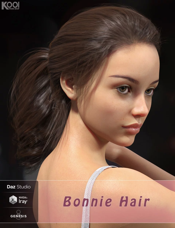 Bonnie Hair for Genesis 8 Female(s) [REPOST]