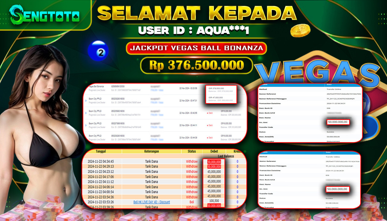 BUKTI PEMBAYARAN LIVE GAME VEGAS BALL BONANZA