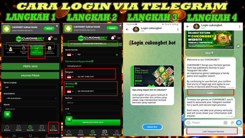 CARA LOGIN VIA TELEGRAM