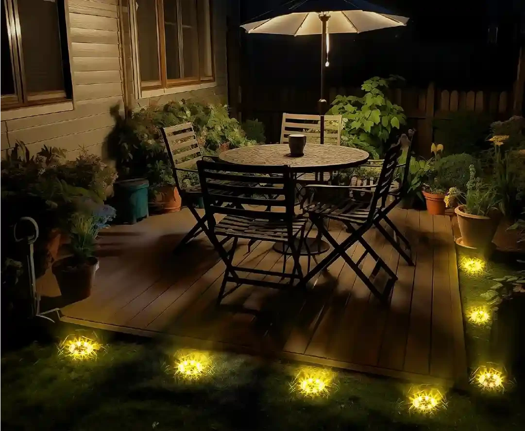 Ambiente acogedor con luces solares AURENSHOP