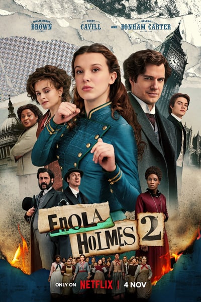 Enola Holmes 2 (2022) Dual Audio {Hindi-English} Movie WEB-DL ESub – 480p [400MB] || 720p [1.1GB] || 1080p [2.7GB]