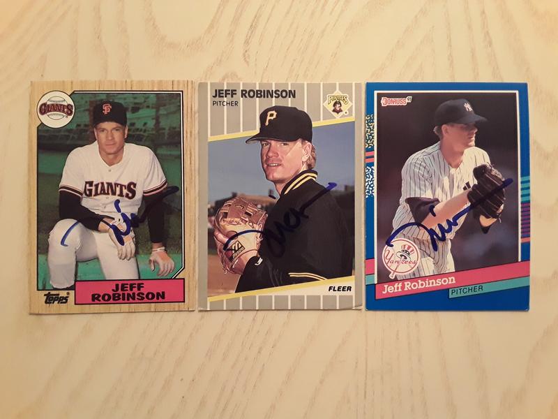 MLB Jeff D. Robinson Autographed Cards 3/3