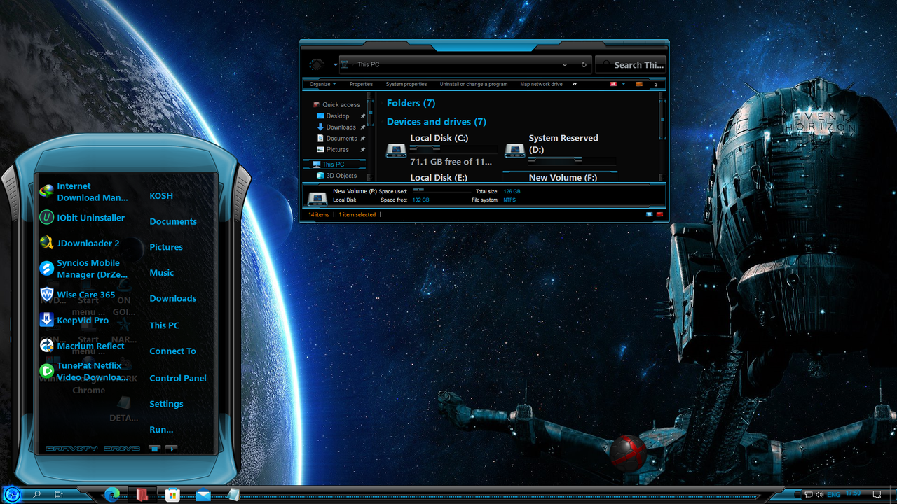 Event Horizon Blue Theme