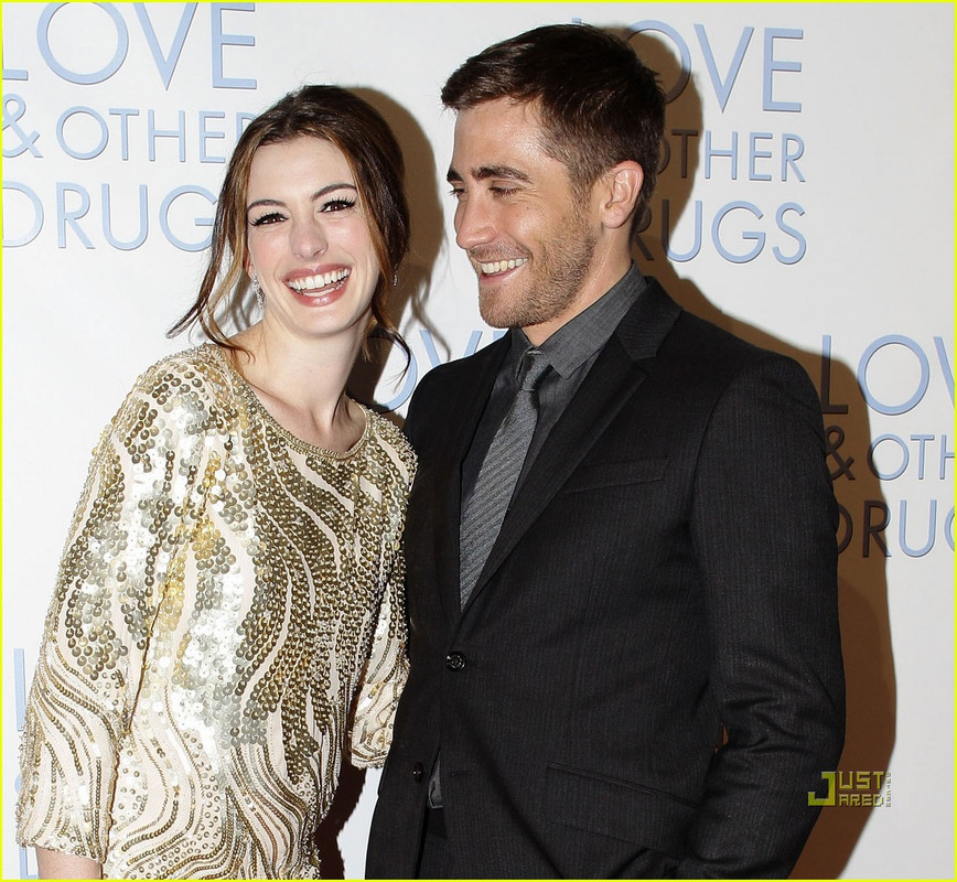 Photo of Jake Gyllenhaal  & his friend Anne Hathaway