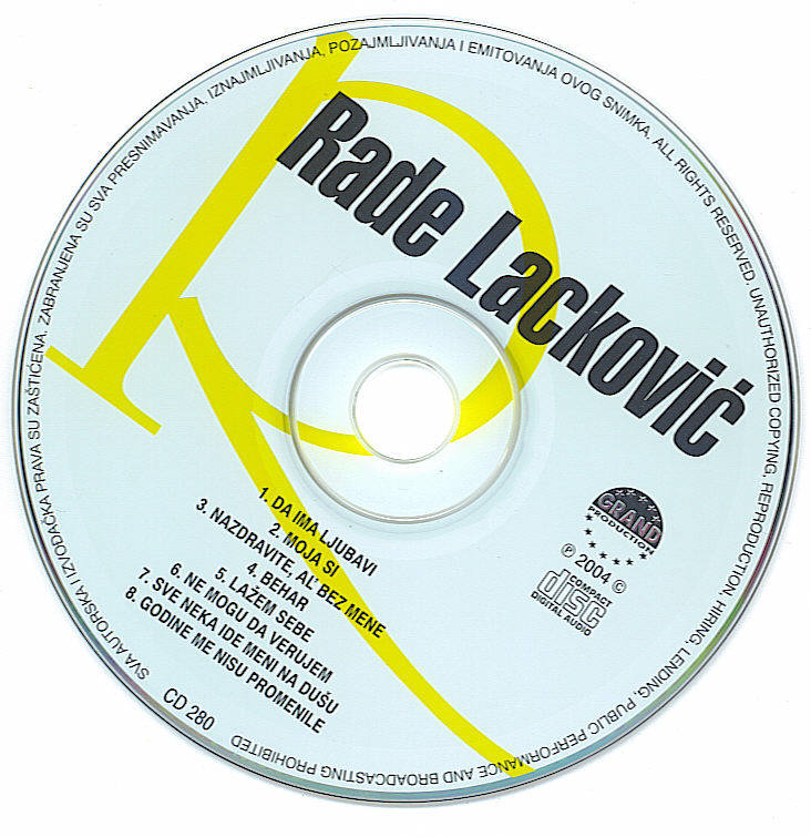 Rade Lackovic 2004 - Da Ima Ljubavi CE-DE