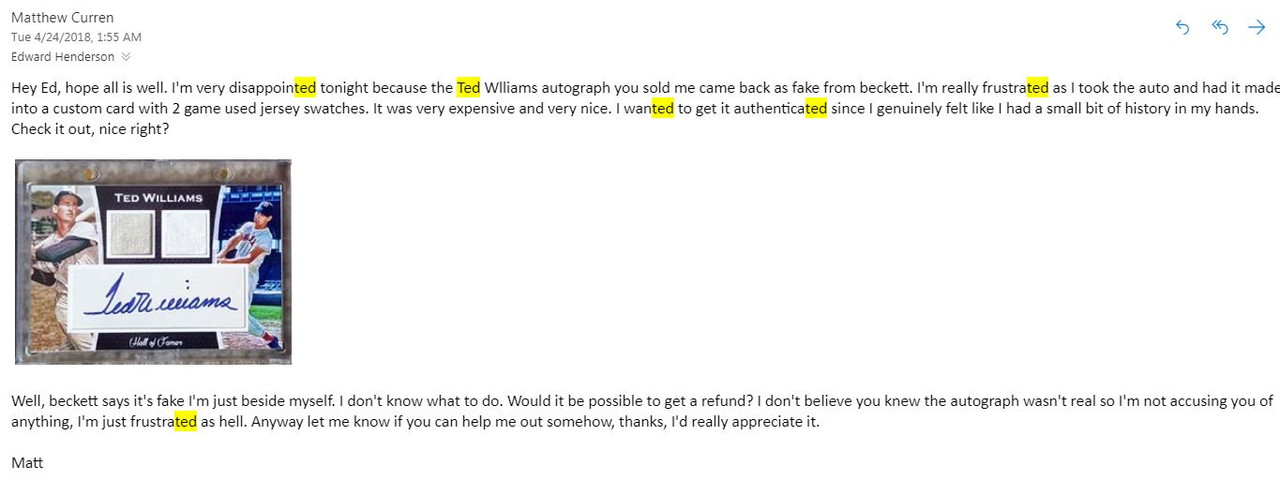 ted williams email