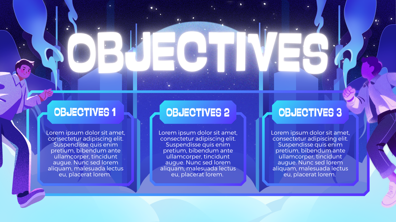 Purple and Blue Illustrative Group Project Presentation