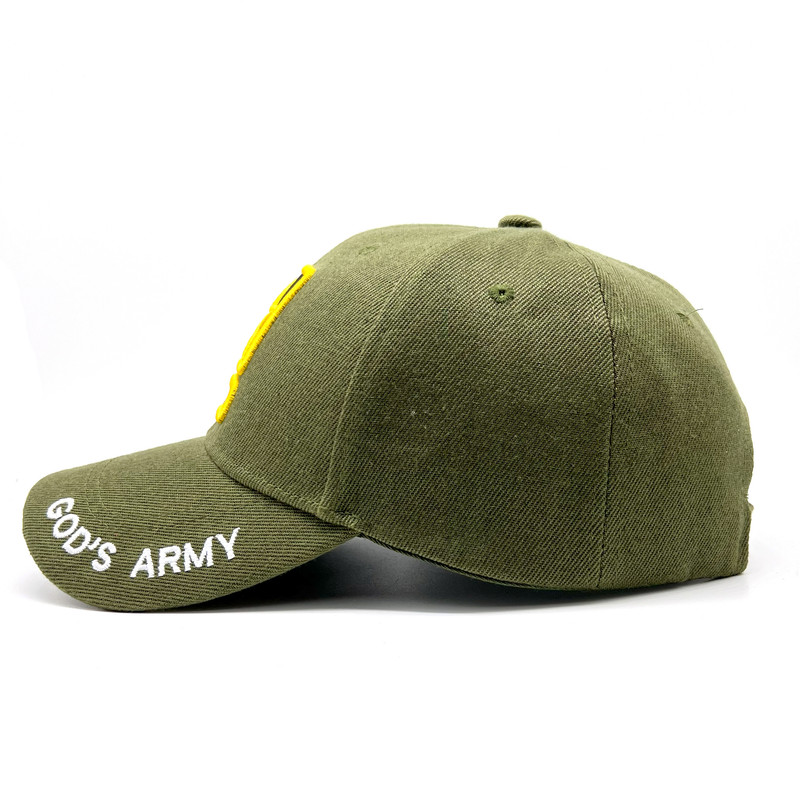 Baseball Cap religious army green hat velcro adjustable caps